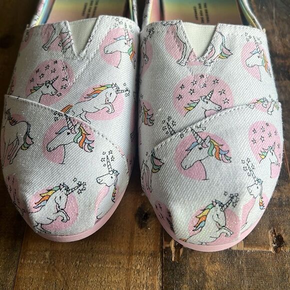 TOMS Unicorn Shoes White & Pink W9.5 - Picture 5 of 5